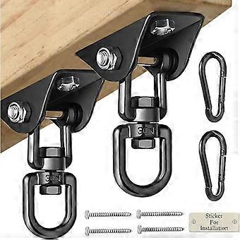 Staffe per altalena resistenti per set in legno, portata 2000 libbre, gancio per amaca girevole a 360°, accessori per altalena in acciaio inossidabile, confezione da 2