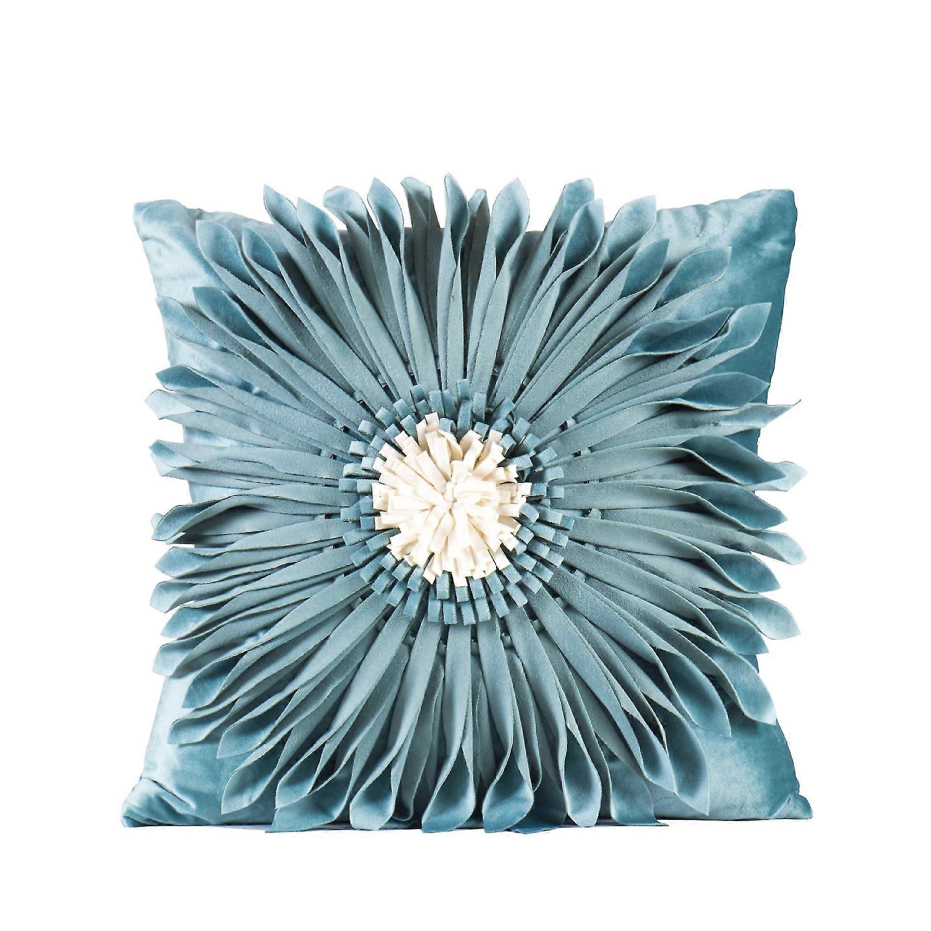 3d Crisantemo Fiore Cuscino Cuscino Navy