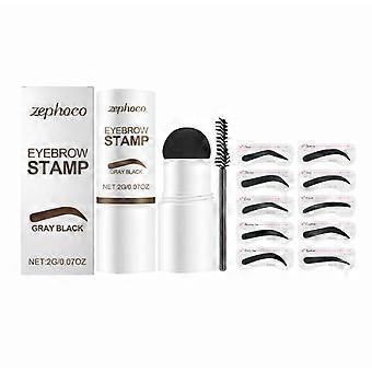 The Zephoco Gray-Black Eyebrow Print Set Naturally Colors And Fills The Eyebrows Without Smudging