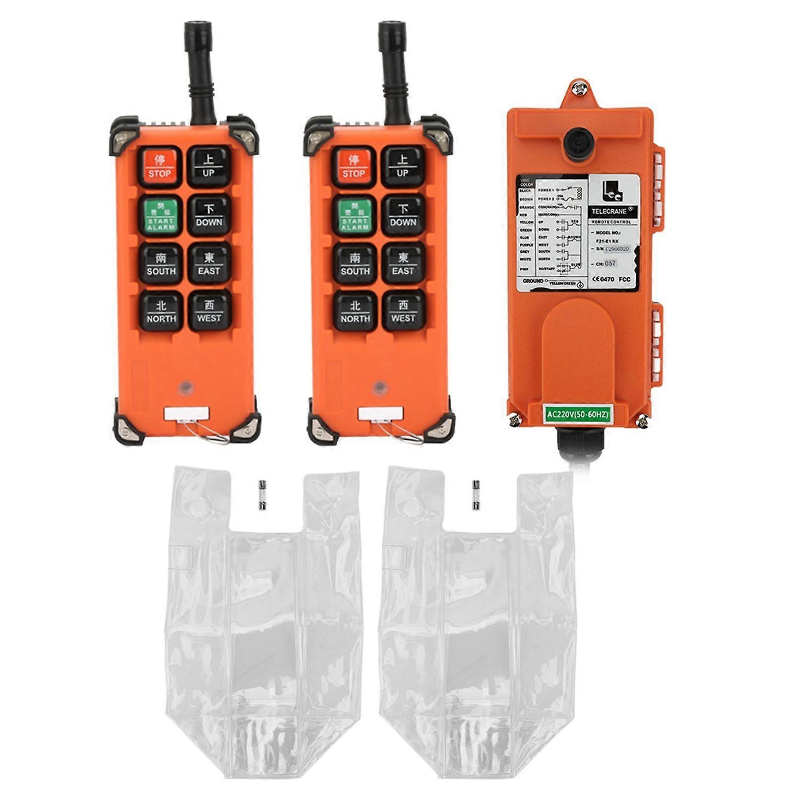 Wireless Remote Controller Hoist Remote Control 2 Transmitter 1 Receiver 220v