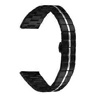 For Huami Amazfit GTS 2e Stylish Line Design Watch Band 1-Bead Stainless Steel Strap