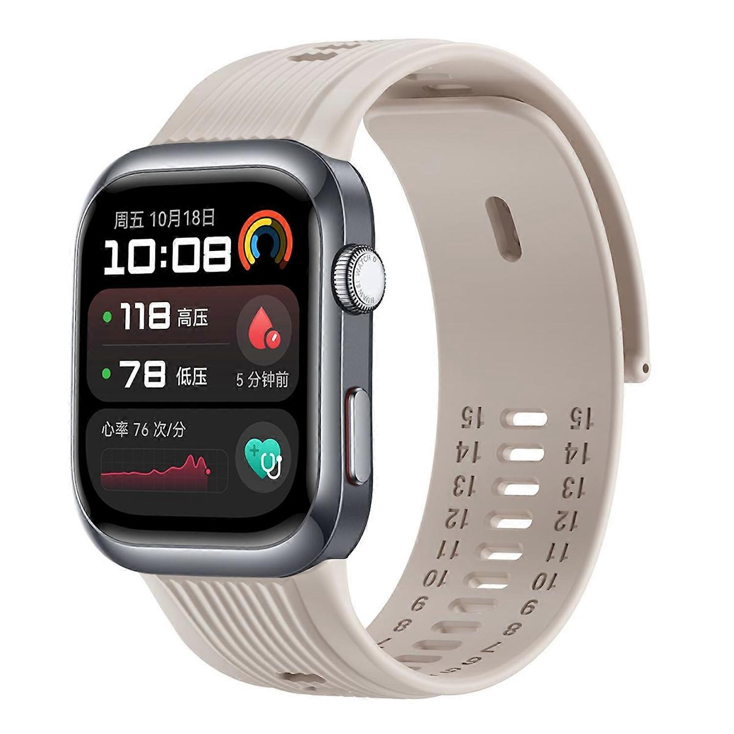 High-quality premium breathable silicone replacement arm band for Huawei Watch D2, beige