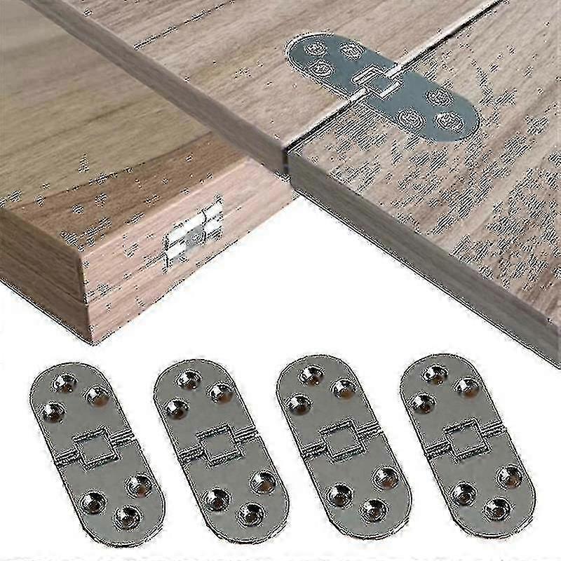 Folding Hinges 4pcs Flush Mount for Kitchen Cabinet Door & Self-Supporting Table