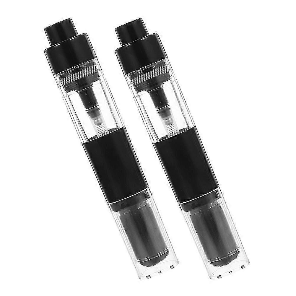 Refillable Press Powder Brush 2Pcs for Makeup Use with Retractable Design