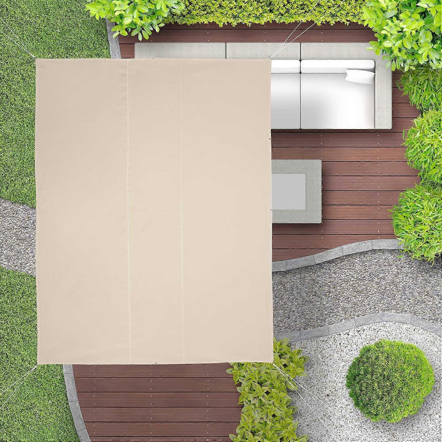 Rectangular Beige Shade Sail, UV Protection, Patio Use