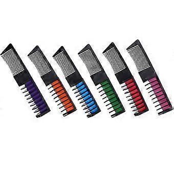 6pcs Haarkreide Set Haarfärbekamm Haarfärbekamm Friseurkamm für Salon