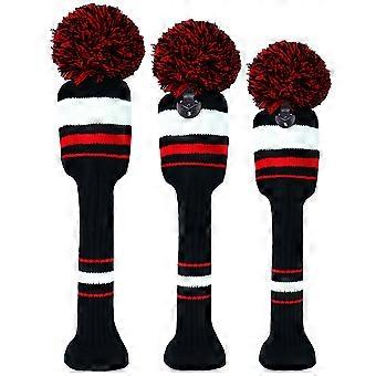 Washable Golf Club Head Covers, Stretchy Striped Golf Sleeve, Sports Supplies for Fairway Driver Hybrid Clubs
