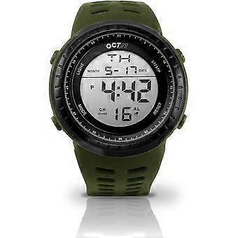 Orologio digitale sportivo da uomo OCT17, modello 2026, impermeabile, alla moda, casual, con calendario e cronometro, ideale per attività all'aperto, stile militare, esercito e tempo libero.