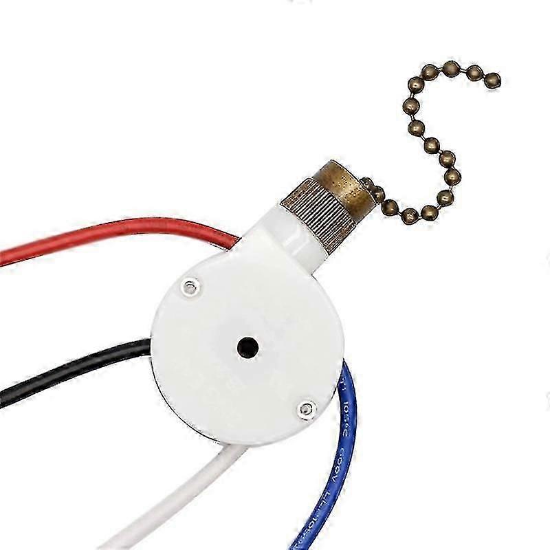 Ceiling Fan Light Switch 1PCS ZingEar ZE-208S E89885 3 Speed 4 Wire Pull Chain