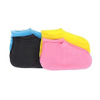 Waterproof Shoe Covers Latex Reusable Unisex Overshoes for Rainy Days Mud and Snow Protection 4 Pairs Blue Small