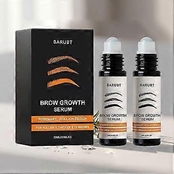 Roll-on eyebrow serum with rosemary, nourishing liquid with plant extracts, practical care serum for daily eyebrow care, 2/4/6 pieces