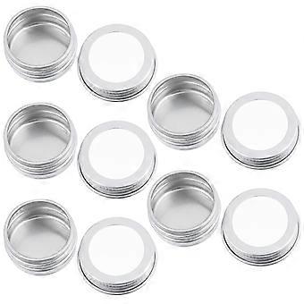 Small Aluminum Jar Aluminium Jar for Storage Use 30Pcs with Clear Screw Lid