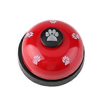 Durable Iron Cartoon Pet Bell - Cute Sturdy Interactive Toy for Dog Cat Red