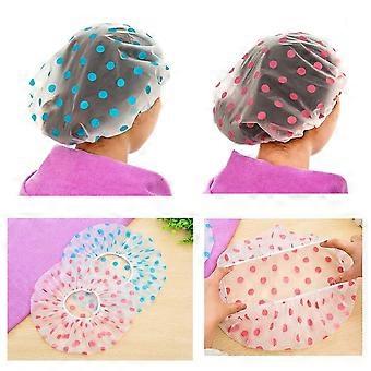 Bonnets de douche imperméables et réutilisables, lot de 3 bonnets de bain élastiques pour femmes, hommes et enfants, bleu, jaune, rouge