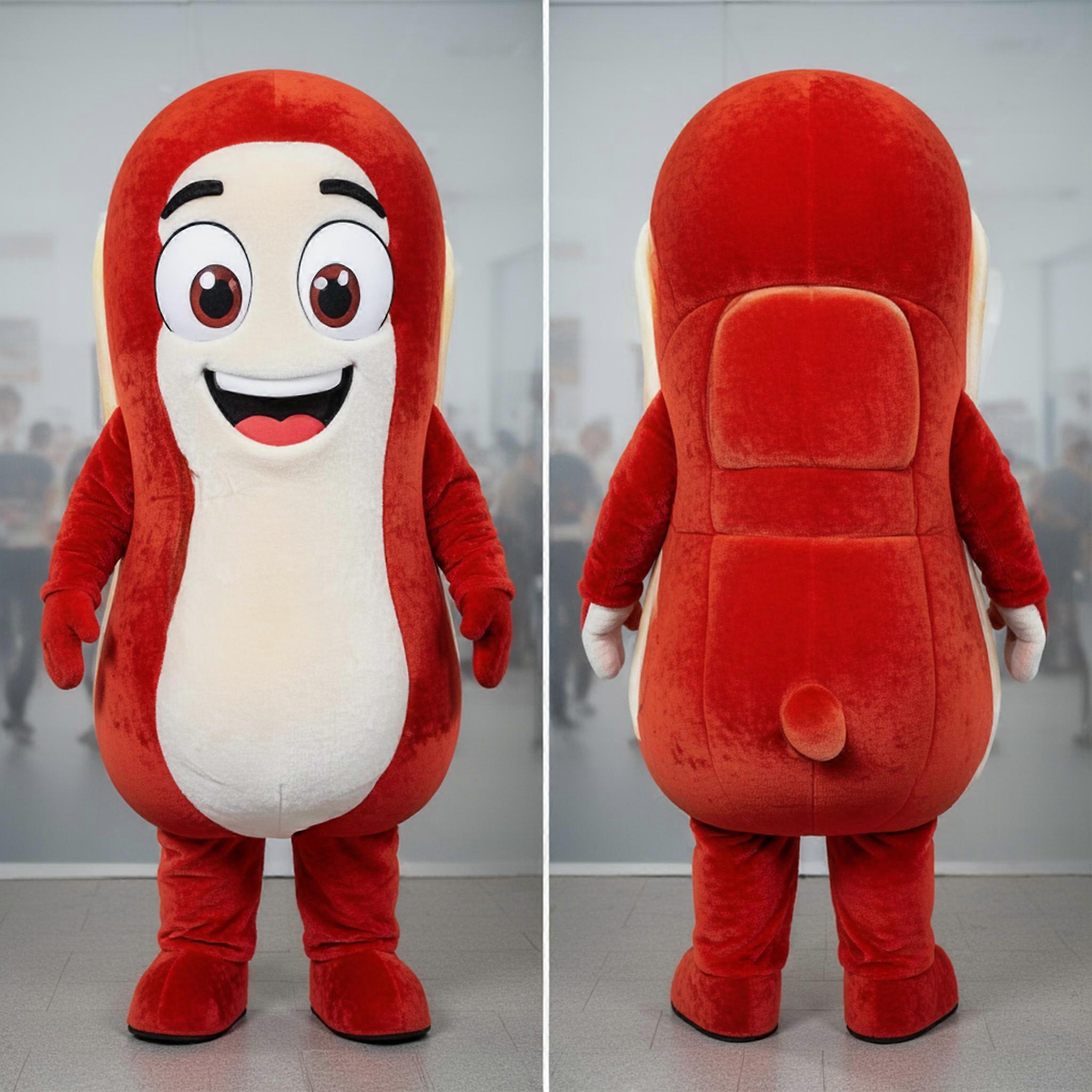 MASTICOT Navy Blue Velvety Currywurst Mascot