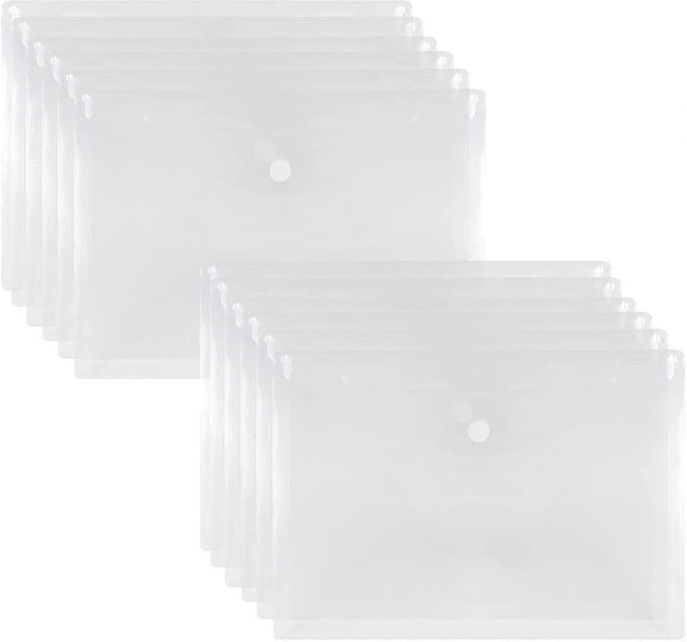Z8 A5 Document Pouches. A5 Clear Envelope. Document Folder With Press Stud. A5