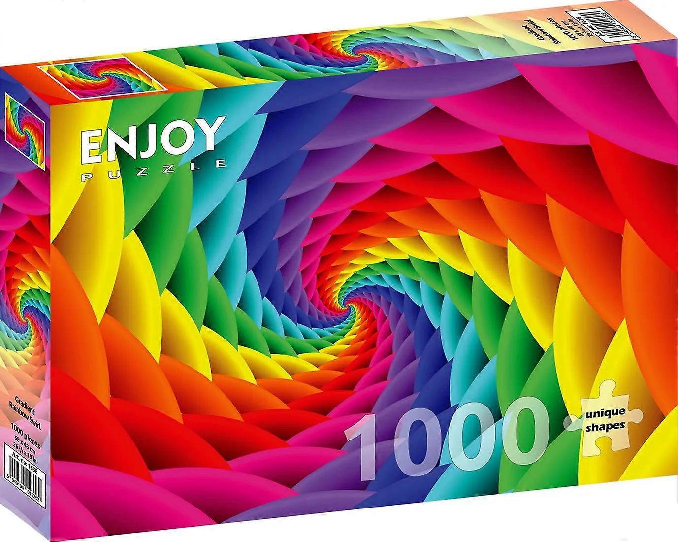 Gradient Rainbow Swirl Puzzle 1000 Pieces