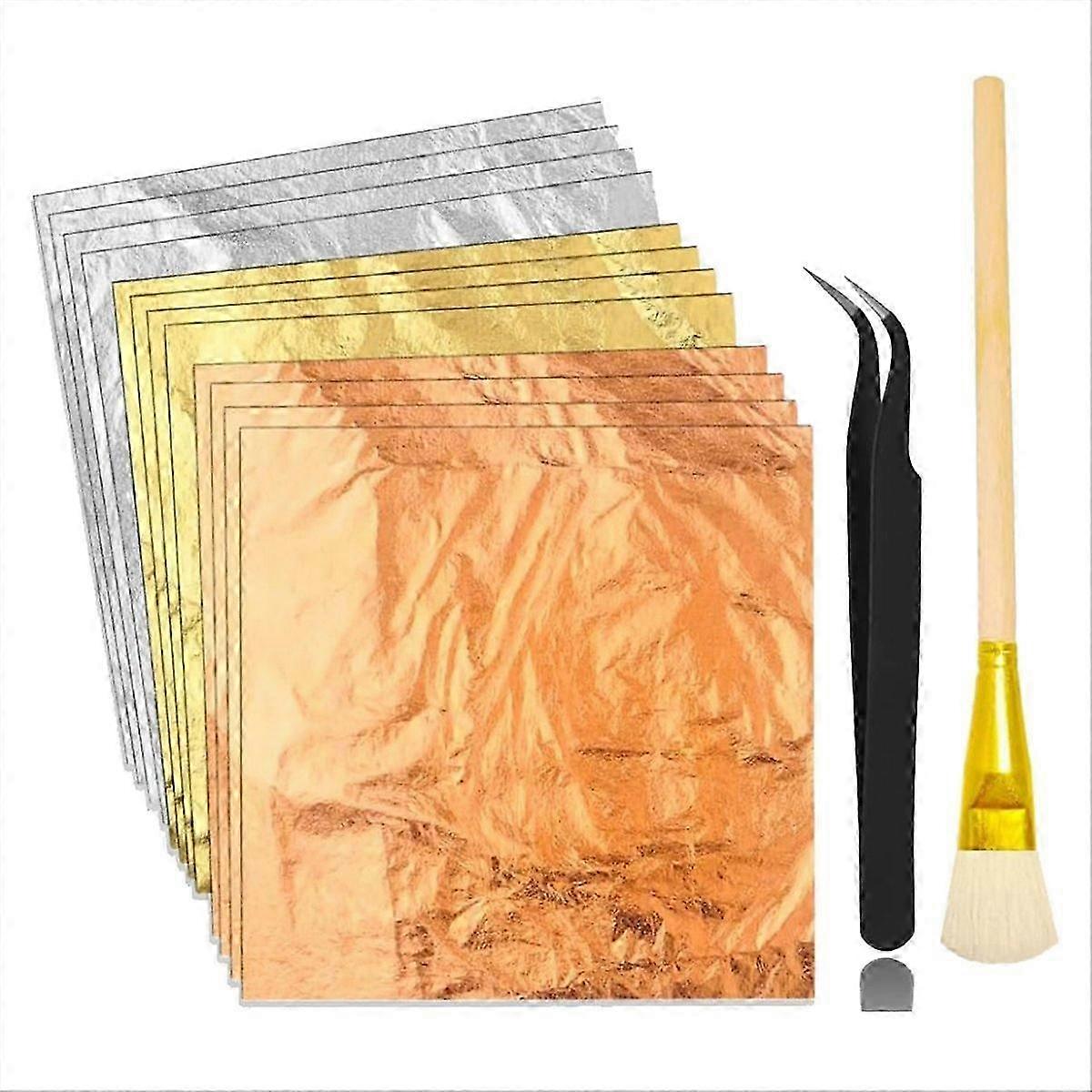 Gold-Leaf Sheets compatible with Art, 3 Colors