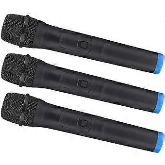 Realistic Prop Microphone Mic Prop for Kids School Performance Plastic 24x4.5cm 3Pcs