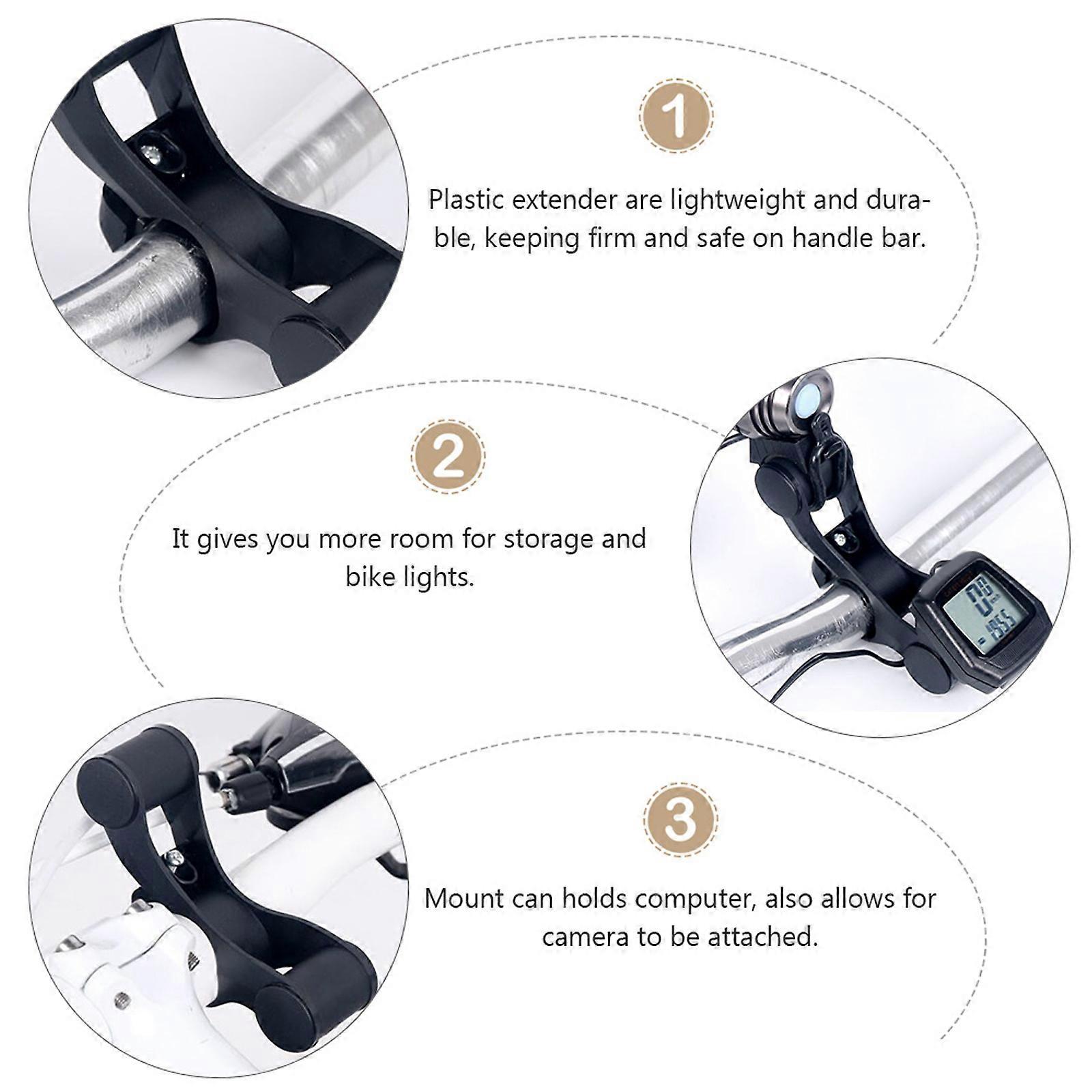 Bike Handlebar Extension Multi-Function Mount Plastic