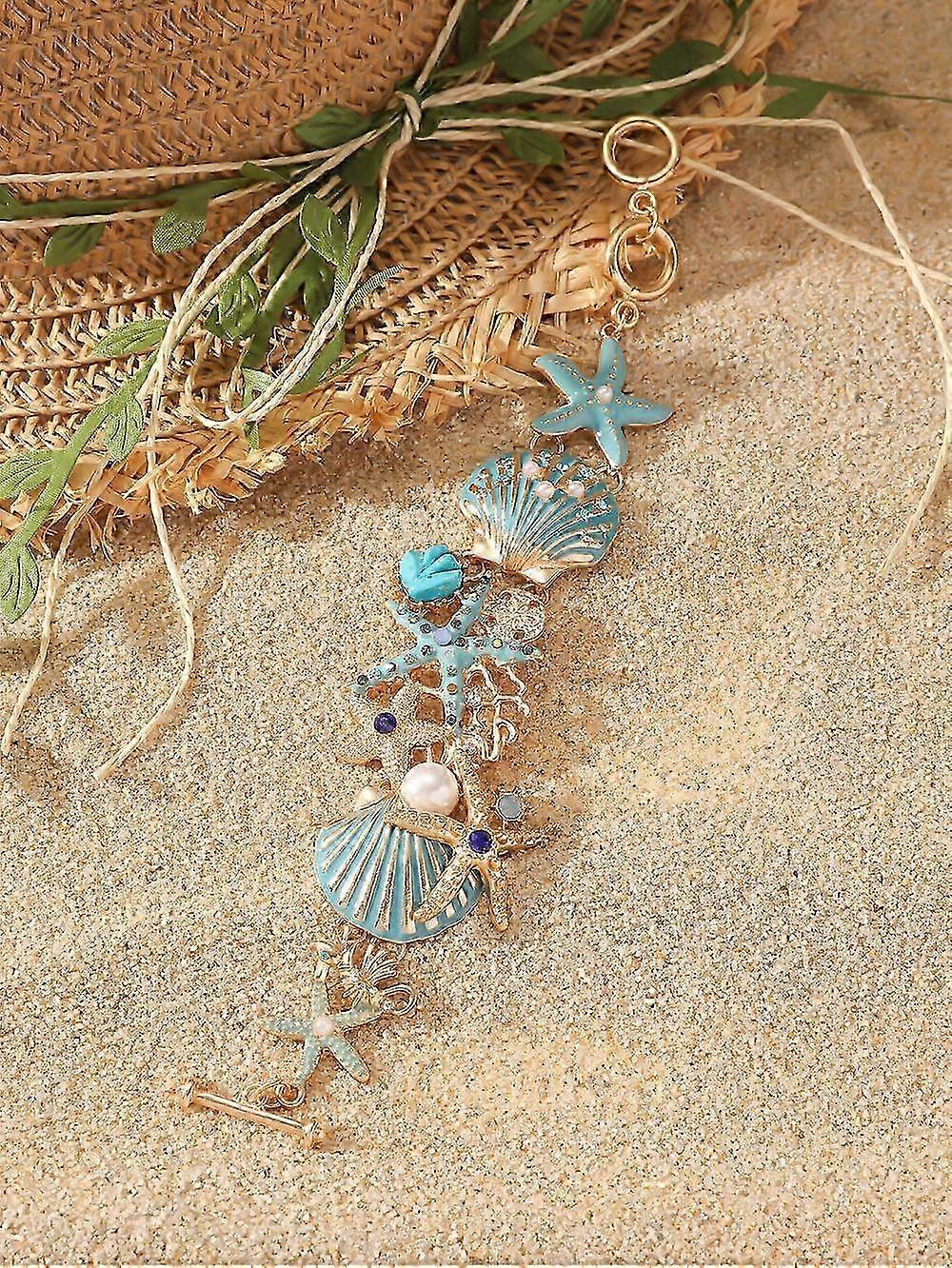 Starfish Coral Shell Anchor Bracelet