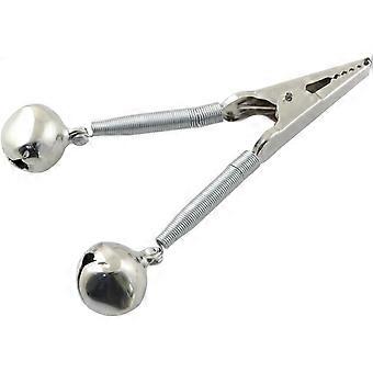 10 stuks hengelalarmbelletjes, kleine metalen clipbelletjes voor het vissen, dubbele beetmelder met dubbele veer, clip-on voor zeevishengel