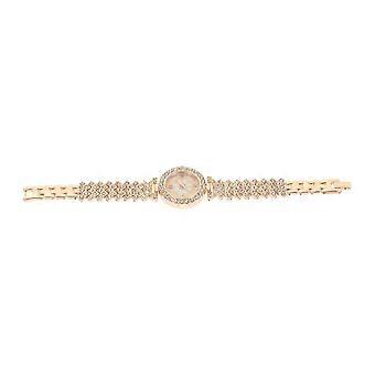 Fashionable Watch Ladies Quartz Wrist Watch with Rhinestone Embellishment