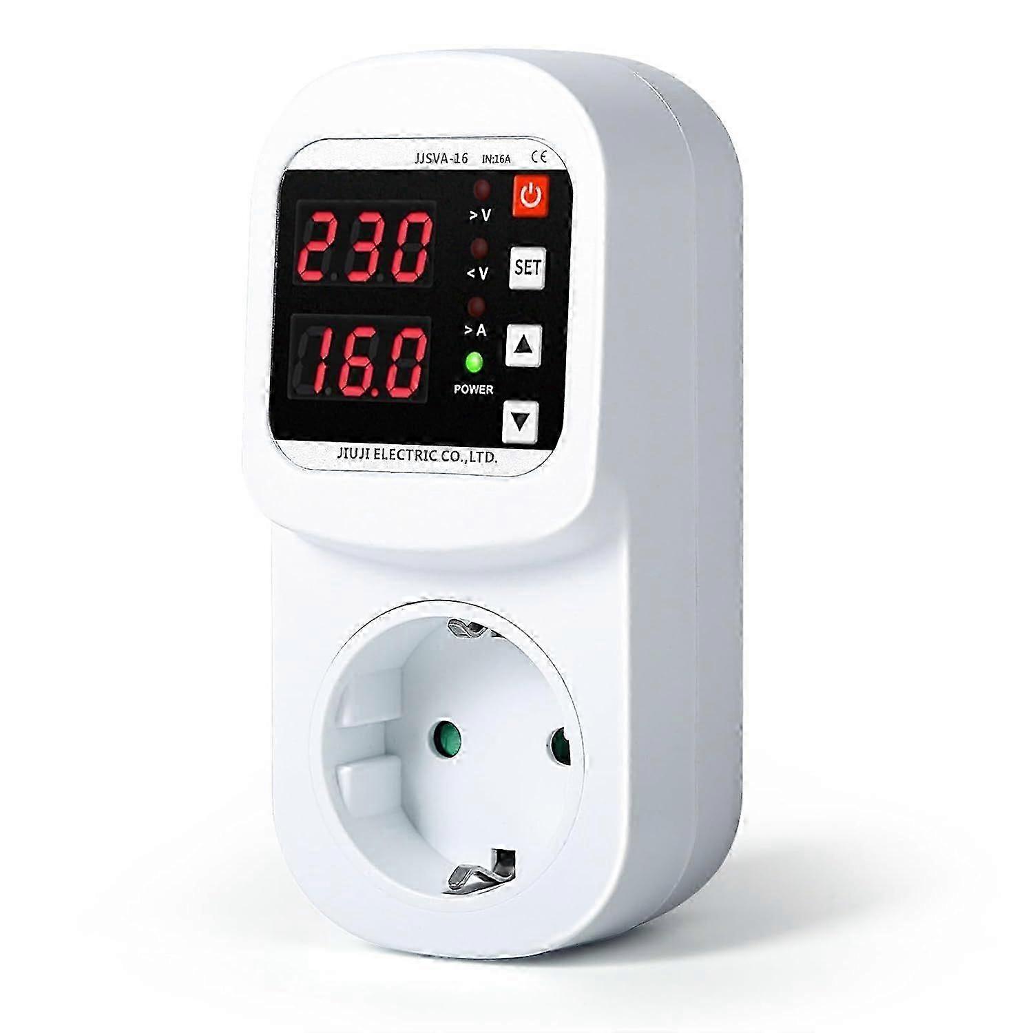 Voltage Protector, AC220V Automatic Voltage Protection Socket with Adjustable Overvoltage and Undervoltage Relay -New 9-15