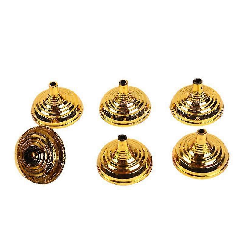 10PCS Gold Plated Plastic Flag Stands Round Flag Bracket Mini Table Flag Holders Flag Pole Holder Mounting Flagpole Brackets
