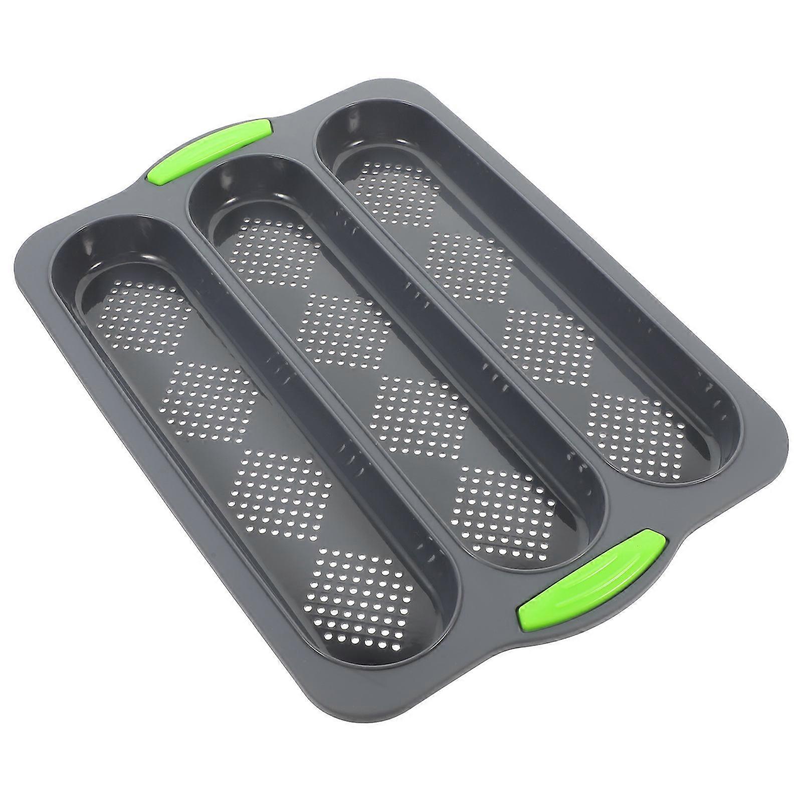 Silicone Bread Pan Baking Tray for Baking Use 3Pcs Black Mold Set