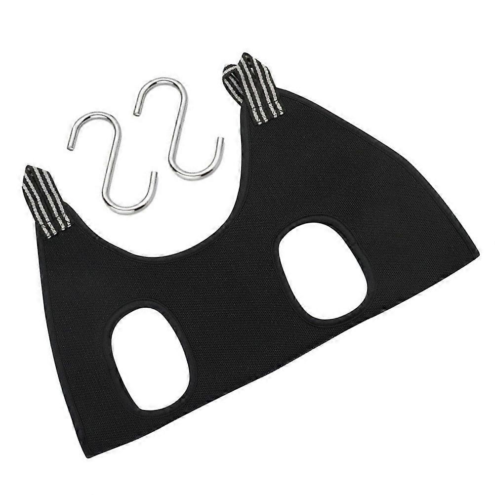 Grooming Hammock for Pet Polyester Sling 2Sets Black