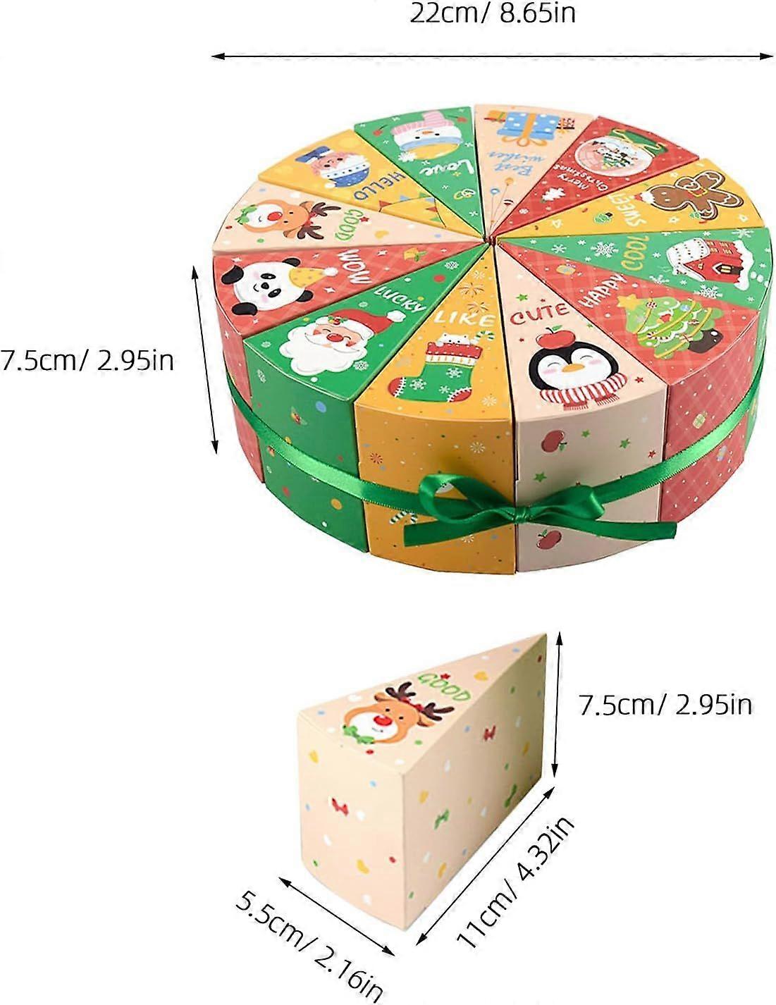 2 Set DIY Advent Calendar Boxes, 24 Day Countdown Fillable Cardboard