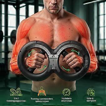Dumbbell Armtrainer - 20 Kg Weerstand Groen-Zwart - 42x23 Cm Compact - ABS Kunststof NBR Schuim - Voor Pols Hand Arm Schouder Borst Workout