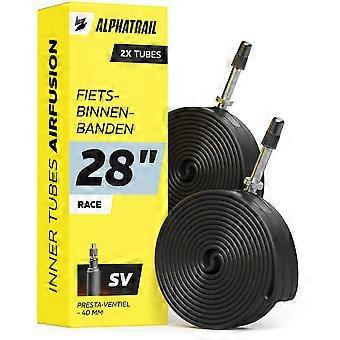 Sisärenkaat, maantiepyörä, 28 tuumaa, 700x25–32C, ranskalaistyypin venttiili, 40 mm, 2 kappaletta.