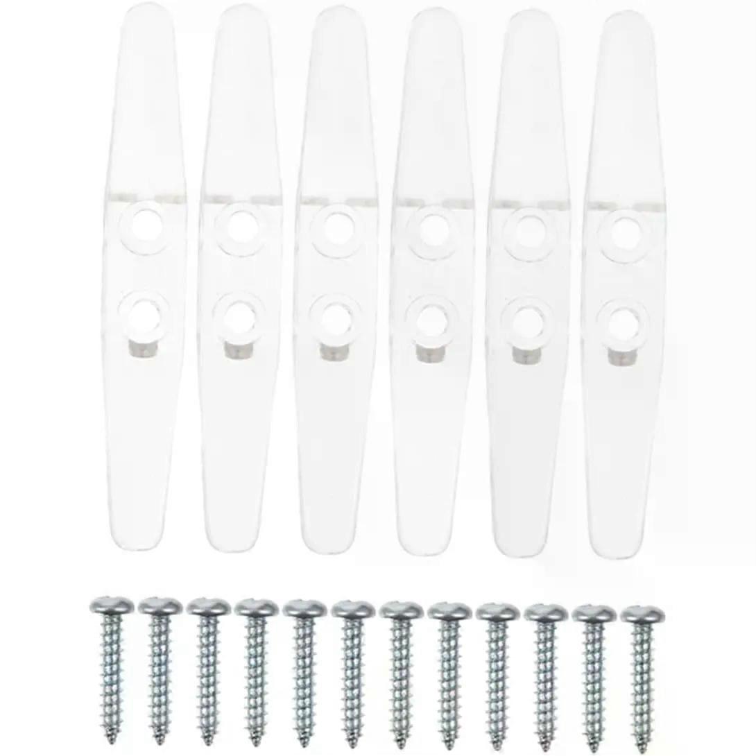 6Pcs Plastic Window Blind Rope Cleats with Screws