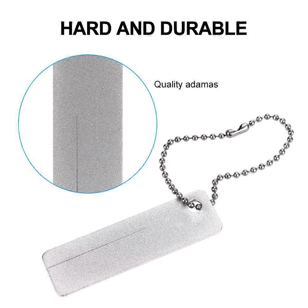 Outdoor Pocket Fish Hook Fishhook File Grinder Sharpener with Key Chain