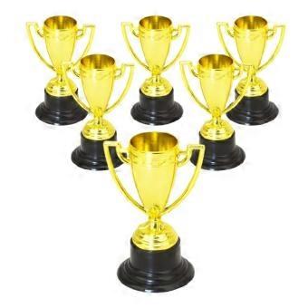 Plastic Trophies Sports Competitions Winner Award Trophies Toy with Base for Reward