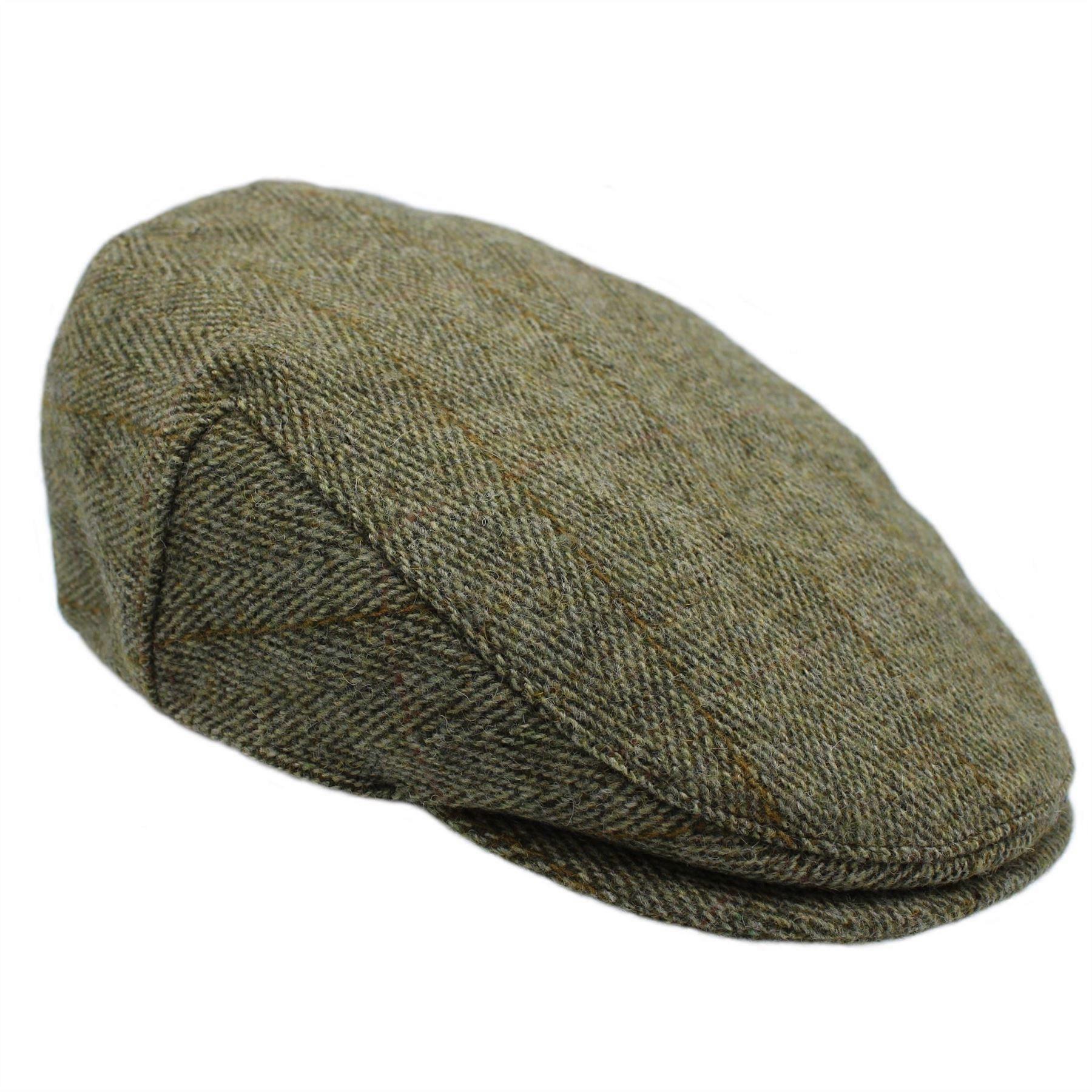 Chilton Derby Tweed Waterproof Flat Cap ZH285 Sage