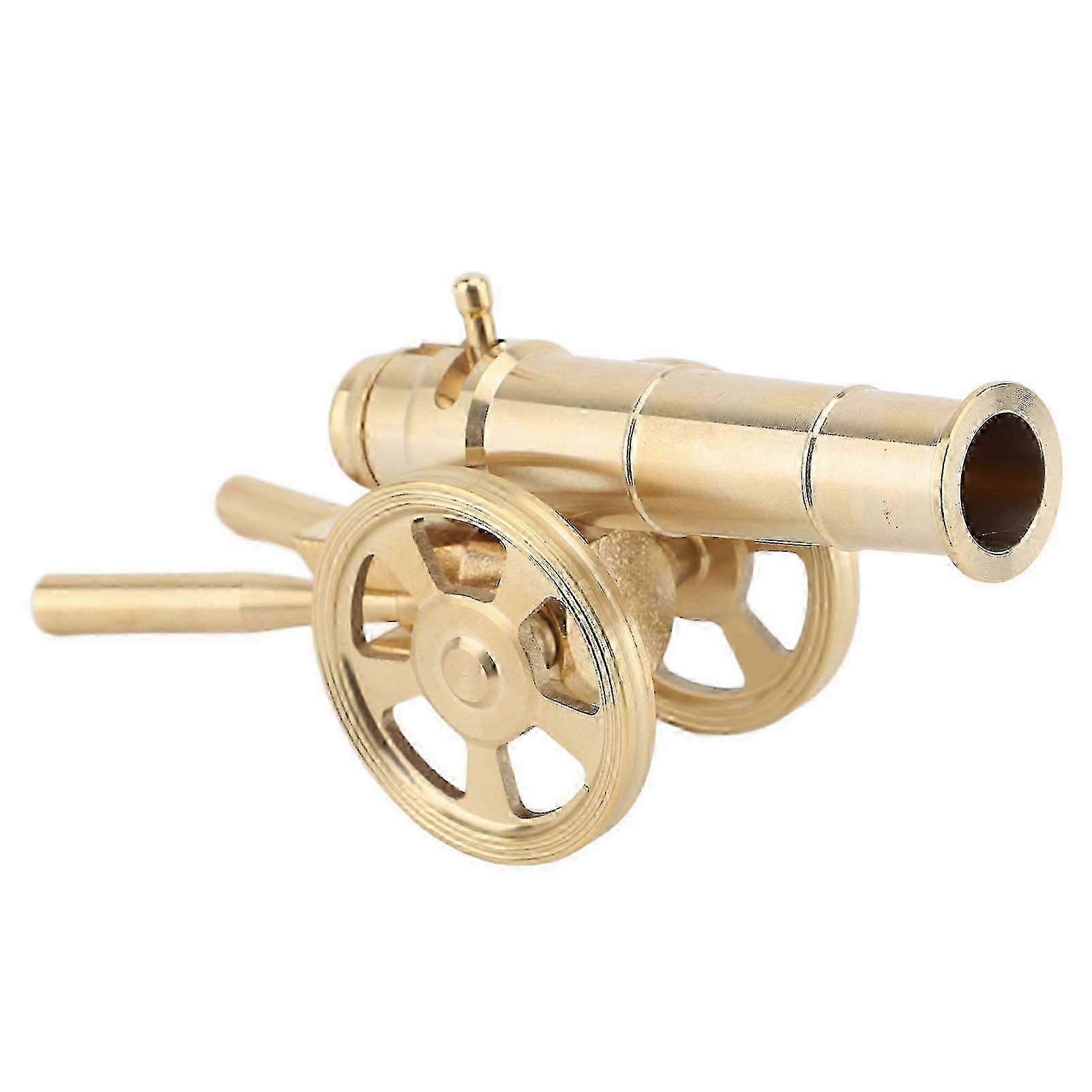 Hand-Finished Brass Cannon Model