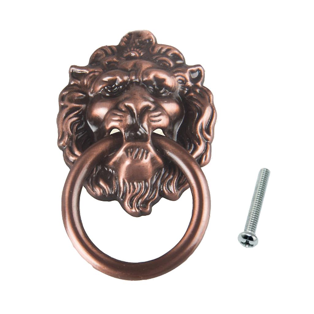 Lion Shaped Drawer Pull Wardrobe Cabinet Round Ring Handle Cupboard Drawer Knobs