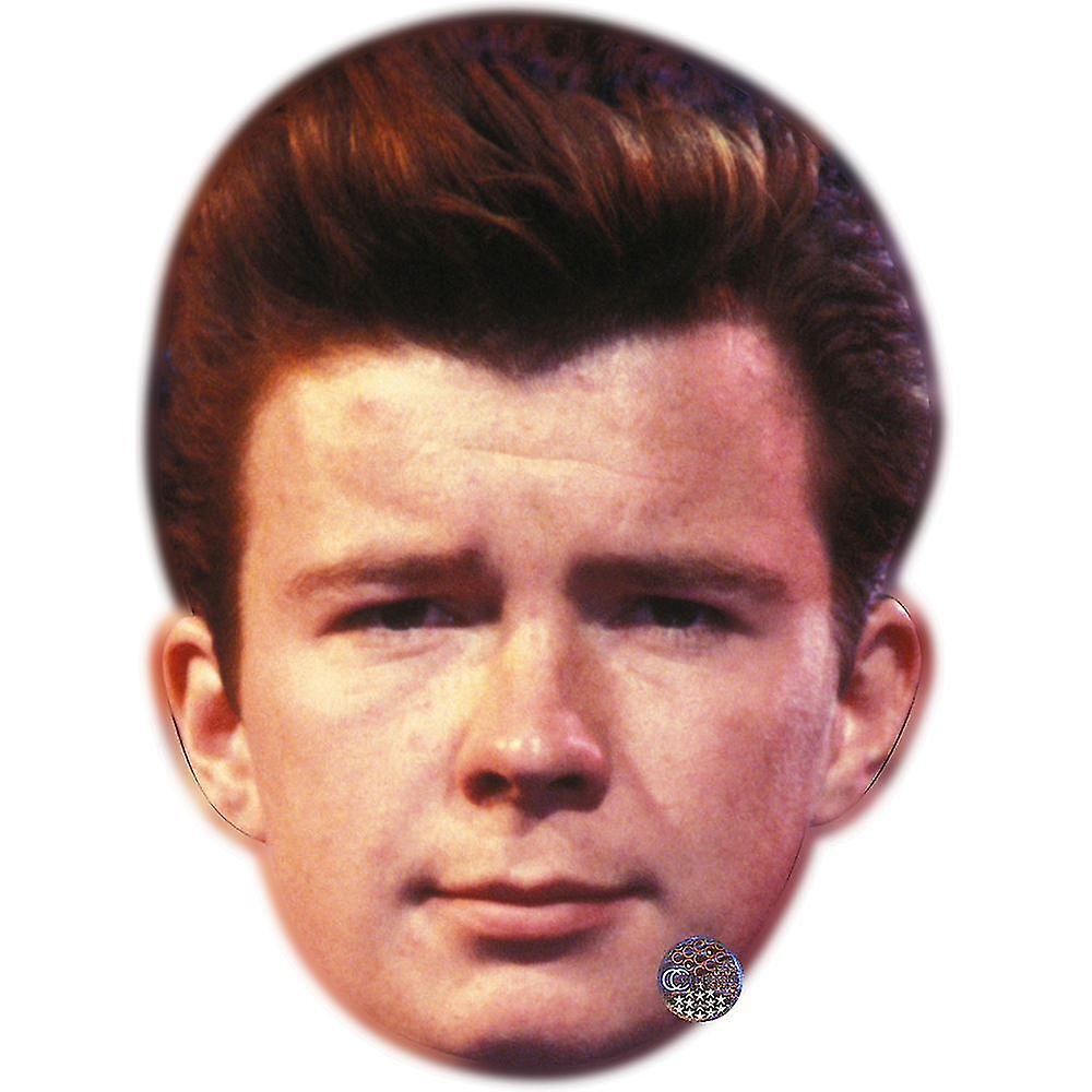 Rick Astley (Young) Celebrity Mask, Flat Card Face