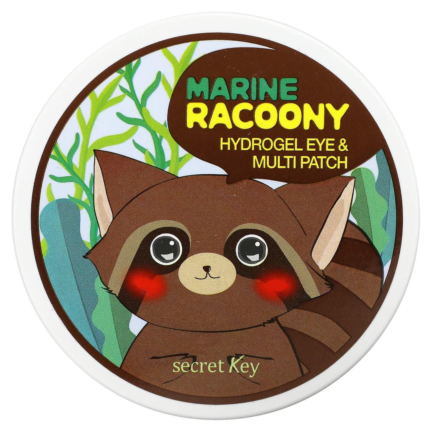 Secret Key, Marine Racoony Hydrogel Eye & Multipatch, 60 Patches