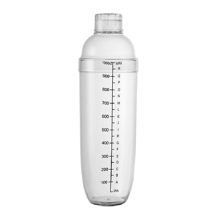 3 PCS Shaker Cup Shaker, Size:1000ml, Style:Black Double Scale 1000ml Black Double Scale