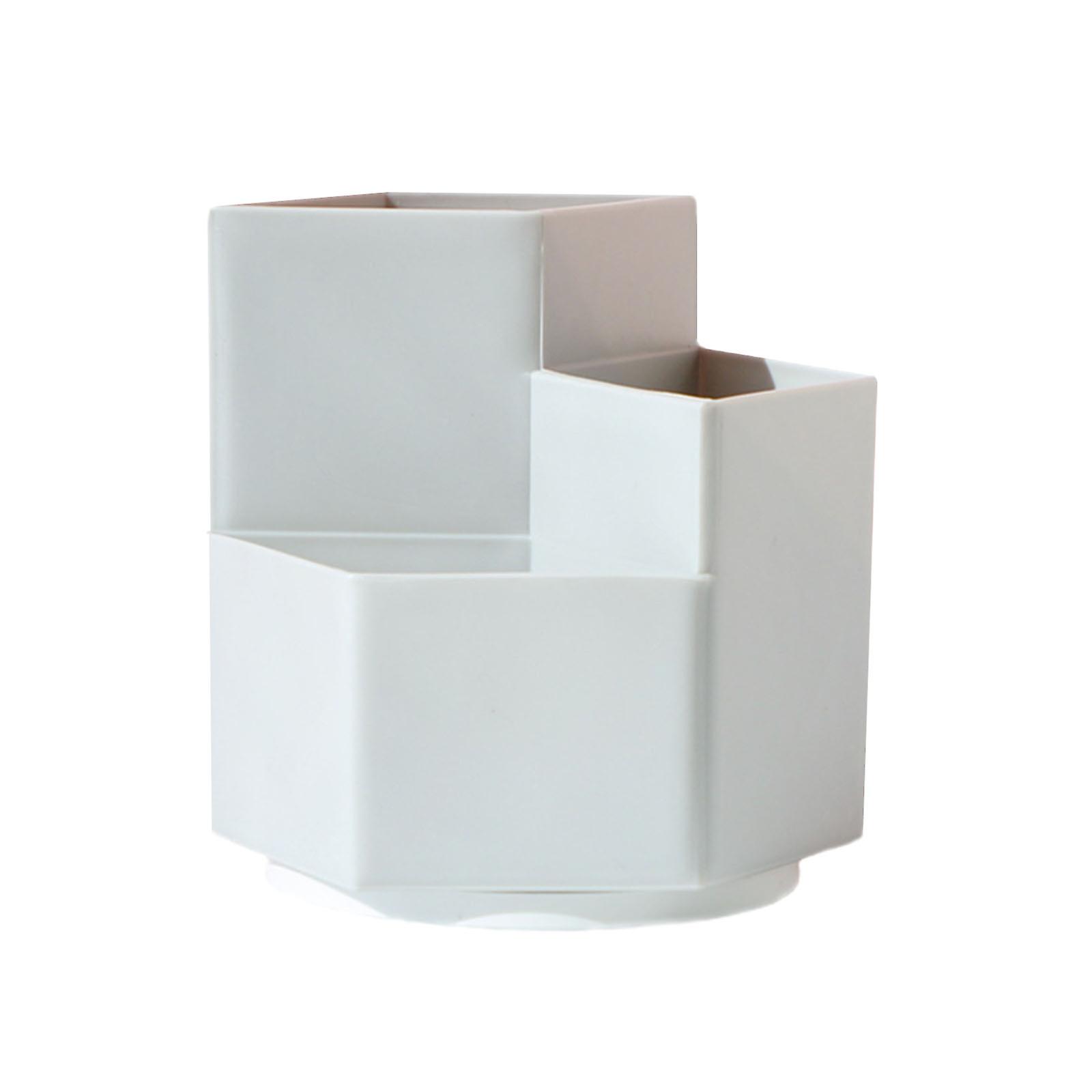 Rotating Hexagonal Prism Pen Holder With Large Capacity And Pure Color, Perfect Desk Organizer For Brushes And Pens