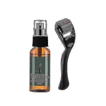 Natural Men Beard Growth Roller Kit Olio Potenziatore Nutriente Spray Anti Perdita di Capelli