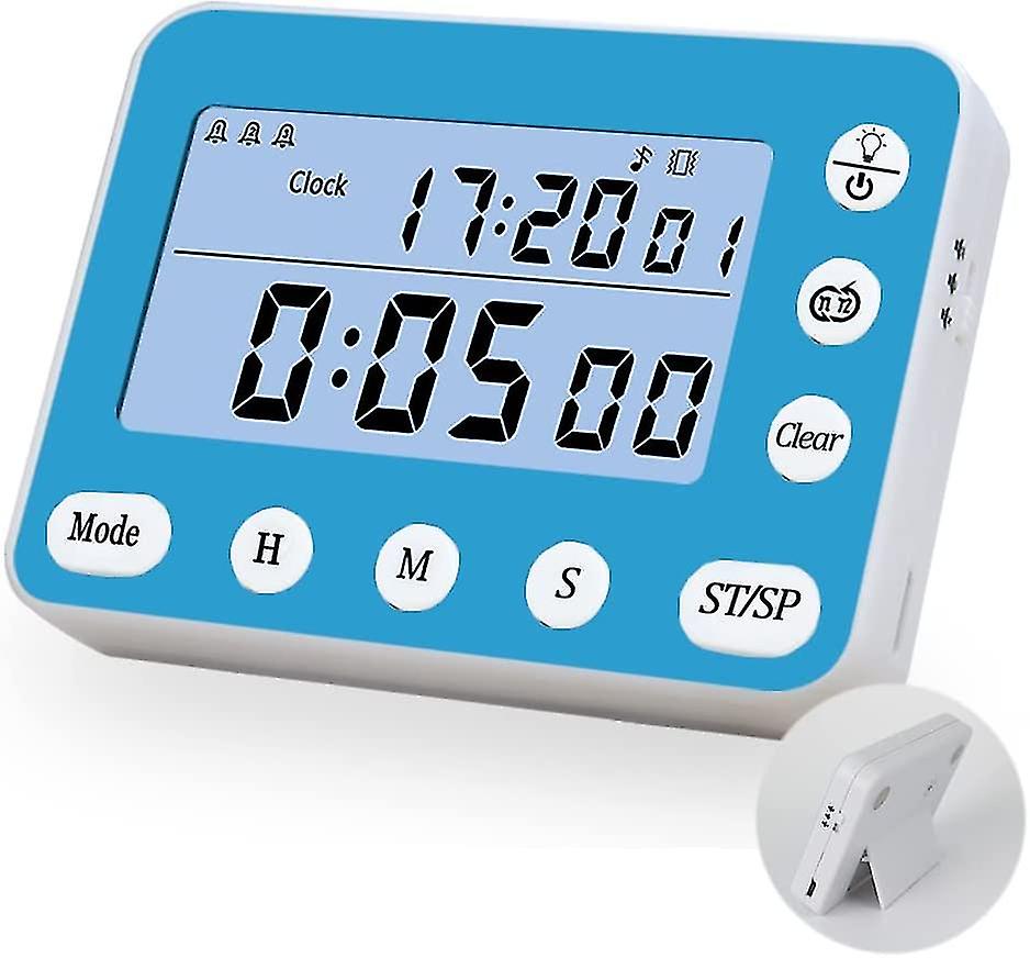Rechargeable Digital Interval Timer On/off Function Dual Cycle Cooking Clock