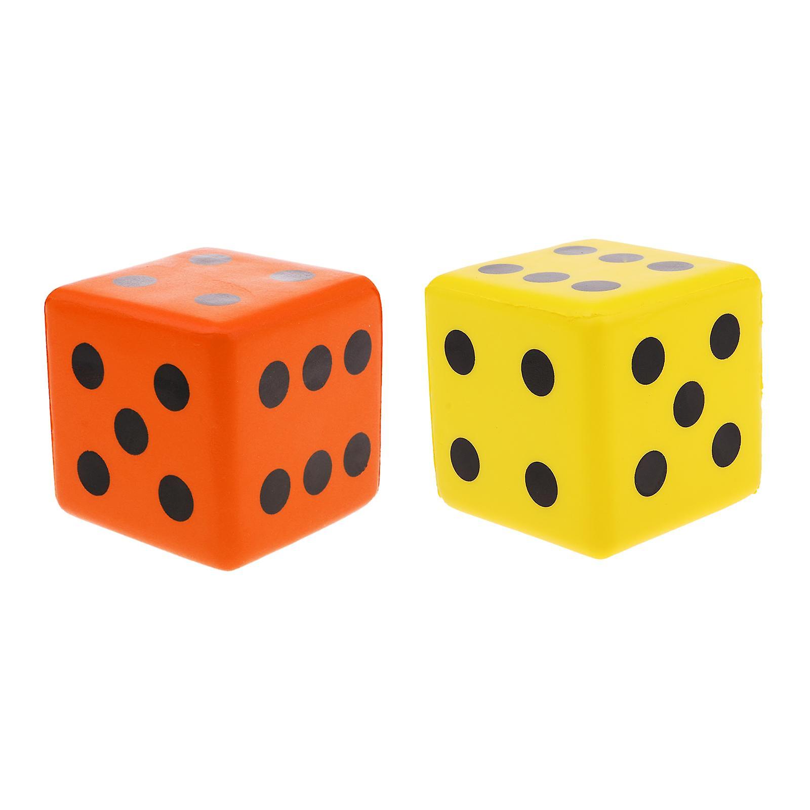 2 pcs Sponge Dice Foam Dot Dice Playing Dice for Math Teaching Props