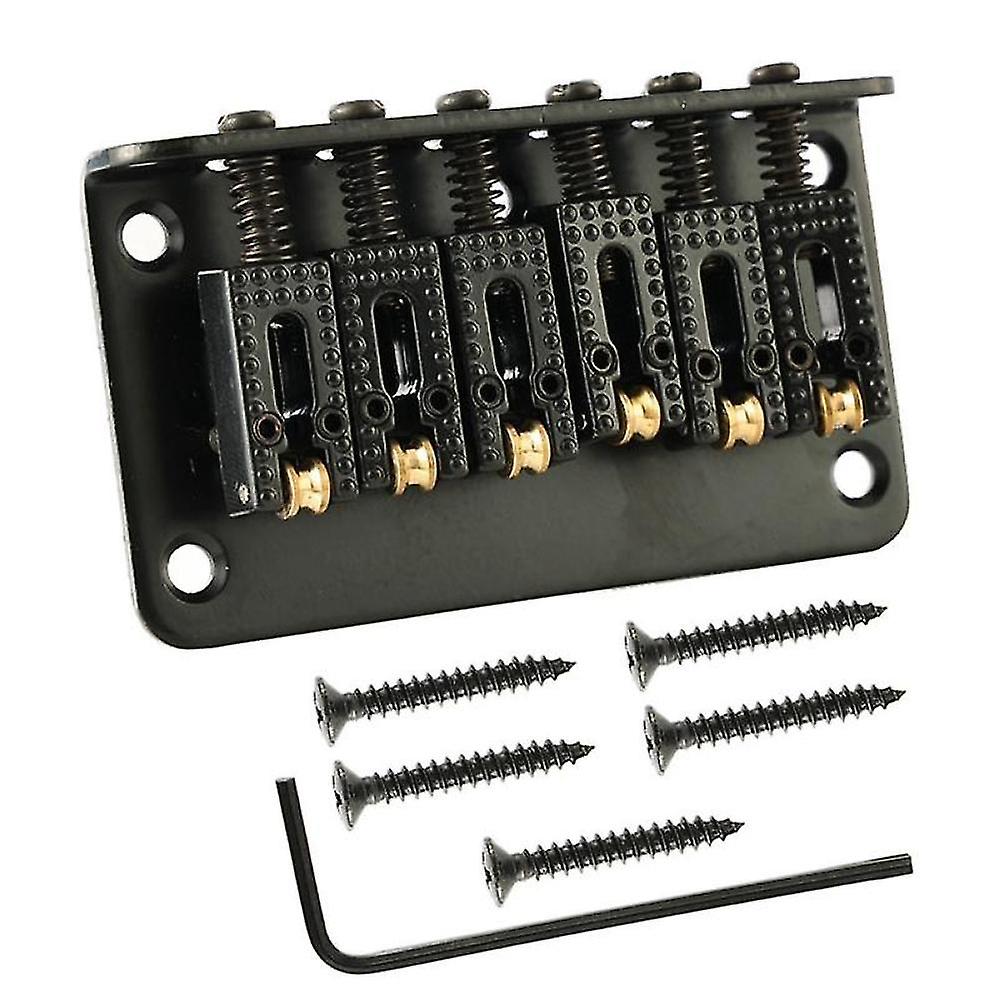 Electric Guitar Fixed Bridge String Bridge Steg Tailpiece 78mm,black