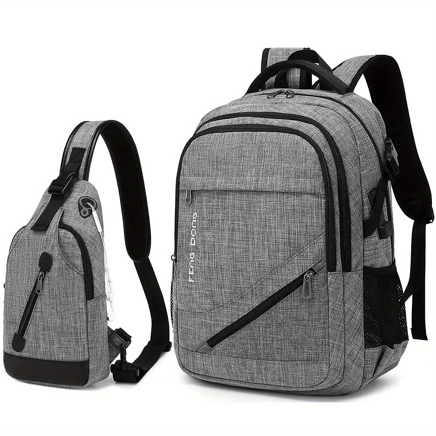 1pc Large Laptop Backpack 173/439cm Durable Waterproof Travel College School Bag For Men And Women Business Backpack Large Capacity With Usb Charging