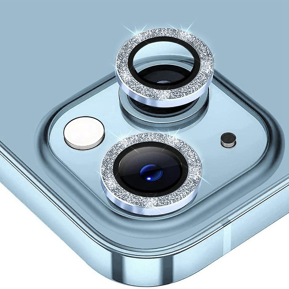 For iPhone 13 6.1 inch/13 mini 5.4 inch 1 Set Tempered Glass+Aluminum Alloy Camera Lens Protector Rh
